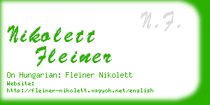 nikolett fleiner business card